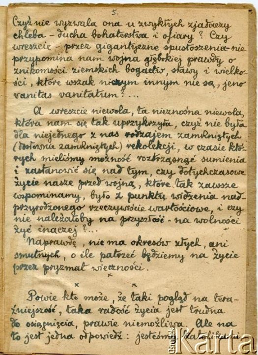 Dokument z kolekcji Witolda Krasickiego / Documento de la colección de Witold Krasicki