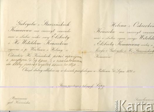 Dokument z kolekcji Witolda Krasickiego / Documento de la colección de Witold Krasicki