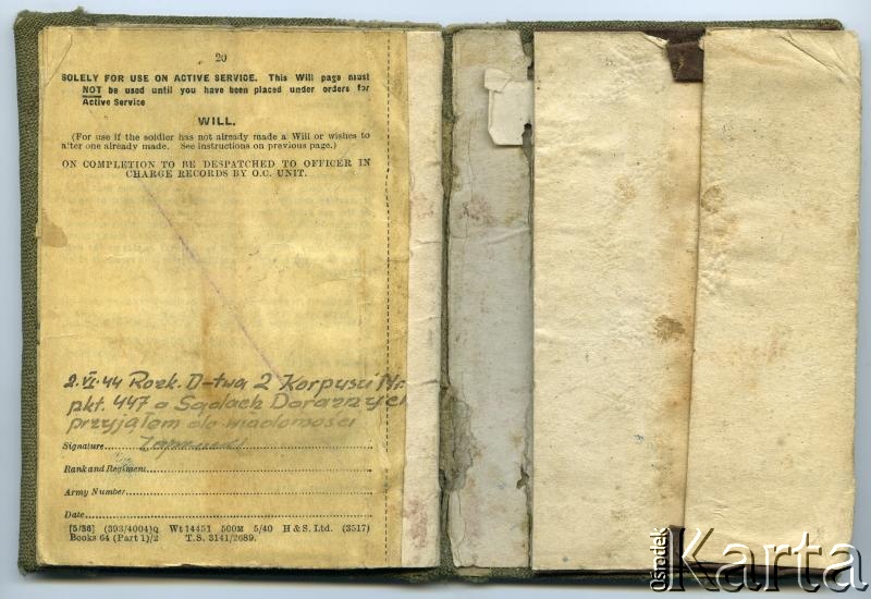 Dokument z kolekcji Miguela Zapruckiego / Documento de la colección de Miguel Zaprucki