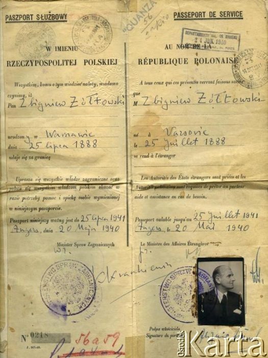 Dokument z kolekcji Zbigniewa i Jana Żółtowskich / Documento de la colección de Zbigniew y Jan Żółtowski