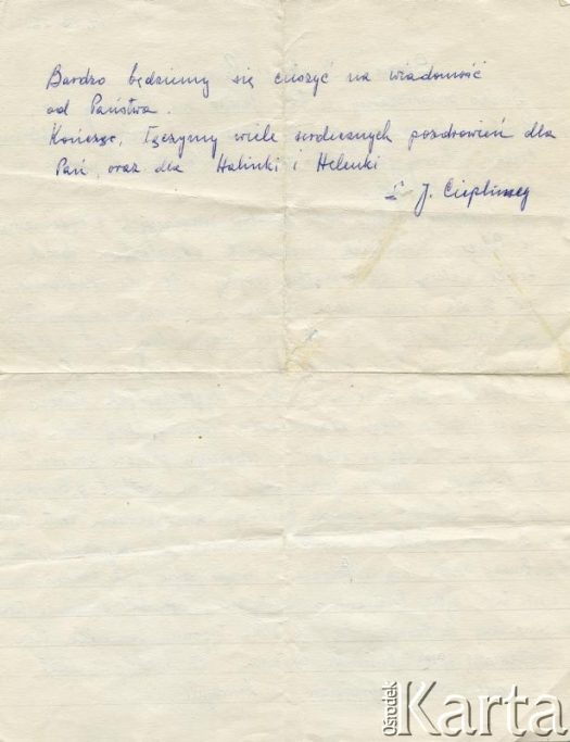 Dokument z kolekcji Jana Cieplińskiego / Documento de la colección de Jan Ciepliński