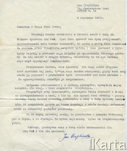 Dokument z kolekcji Jana Cieplińskiego / Documento de la colección de Jan Ciepliński