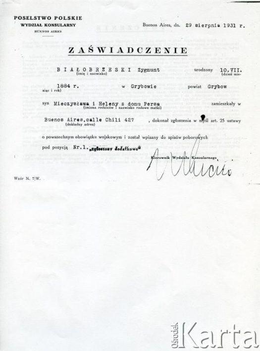 Fotografia z kolekcji rodziny Białobrzeskich / Fotografía de la colección de familia Białobrzeski