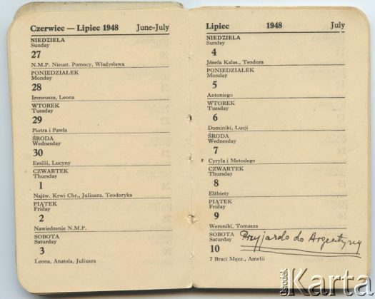 Dokument z kolekcji Danuty i Henryka Wojackich / Documento de la colección de Danuta y Henryk Wojnacki