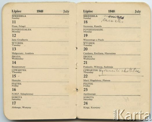 Dokument z kolekcji Danuty i Henryka Wojackich / Documento de la colección de Danuta y Henryk Wojnacki