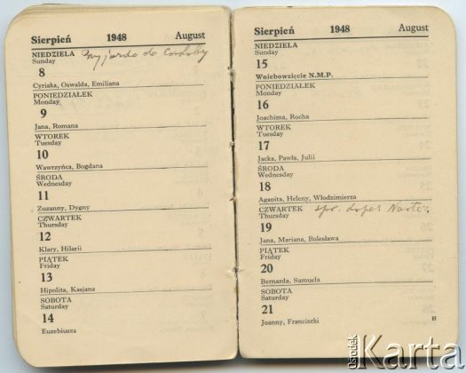 Dokument z kolekcji Danuty i Henryka Wojackich / Documento de la colección de Danuta y Henryk Wojnacki