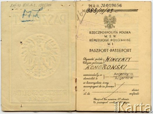 Dokument z kolekcji Silvii Komorowsky / Documento de la colección de  Silvia Komorowsky