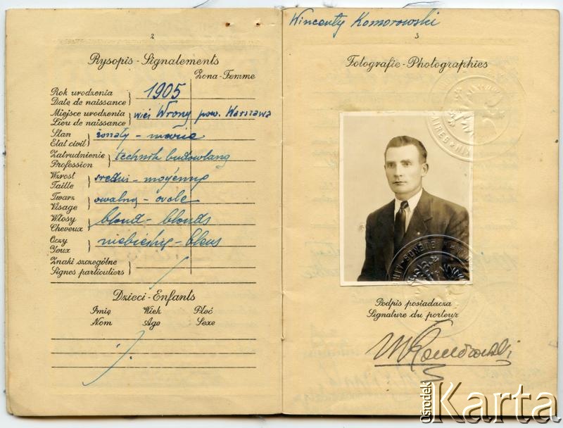 Dokument z kolekcji Silvii Komorowsky / Documento de la colección de  Silvia Komorowsky