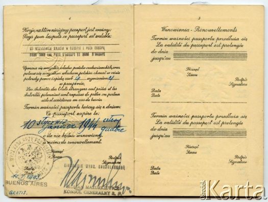 Dokument z kolekcji Silvii Komorowsky / Documento de la colección de  Silvia Komorowsky