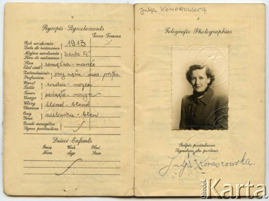 Dokument z kolekcji Silvii Komorowsky / Documento de la colección de  Silvia Komorowsky
