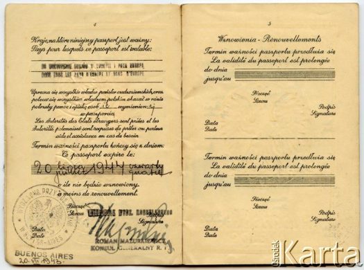 Dokument z kolekcji Silvii Komorowsky / Documento de la colección de  Silvia Komorowsky