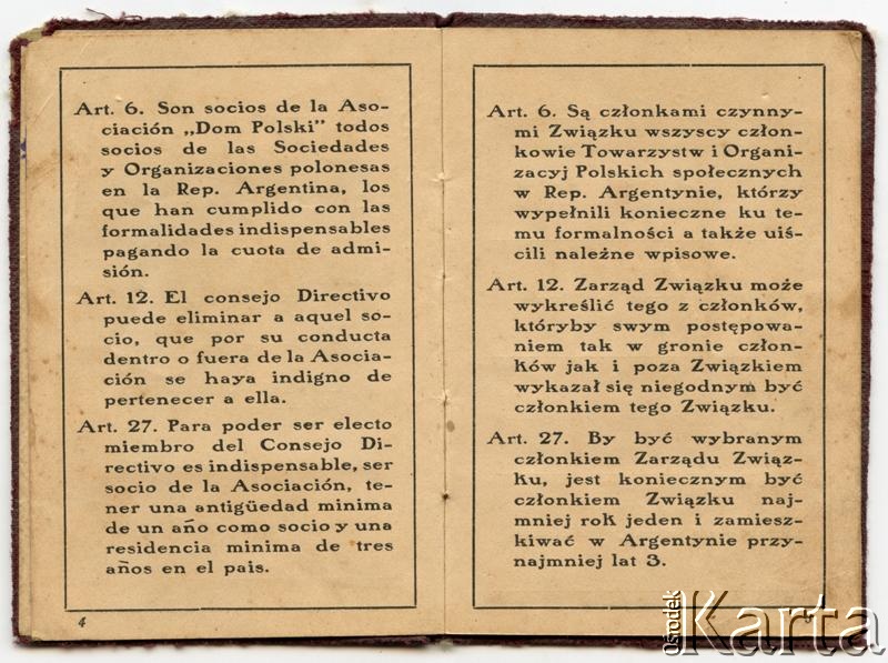 Dokument z kolekcji Silvii Komorowsky / Documento de la colección de  Silvia Komorowsky