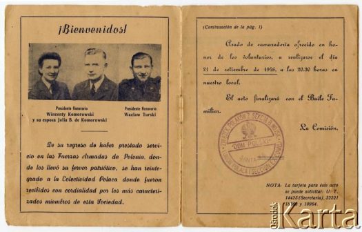 Dokument z kolekcji Silvii Komorowsky / Documento de la colección de  Silvia Komorowsky