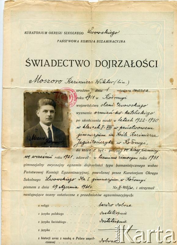 Dokument z kolekcji Bartolome Estanislao Moszoro / Documento de la colección de Bartolome Estanislao Moszoro