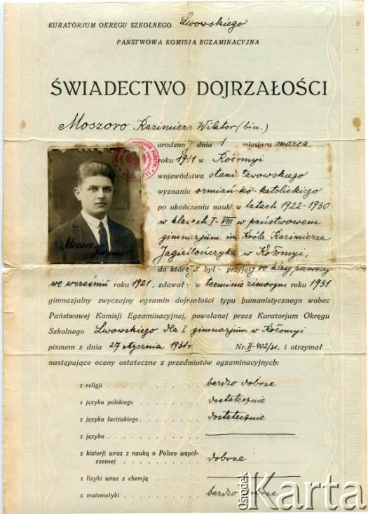Dokument z kolekcji Bartolome Estanislao Moszoro / Documento de la colección de Bartolome Estanislao Moszoro