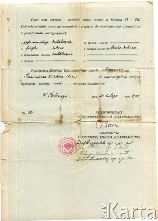Dokument z kolekcji Bartolome Estanislao Moszoro / Documento de la colección de Bartolome Estanislao Moszoro