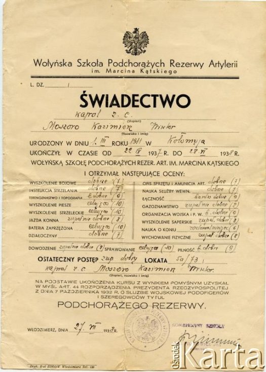 Dokument z kolekcji Bartolome Estanislao Moszoro / Documento de la colección de Bartolome Estanislao Moszoro