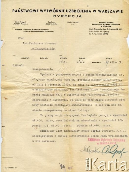 Dokument z kolekcji Bartolome Estanislao Moszoro / Documento de la colección de Bartolome Estanislao Moszoro