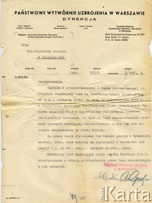 Dokument z kolekcji Bartolome Estanislao Moszoro / Documento de la colección de Bartolome Estanislao Moszoro