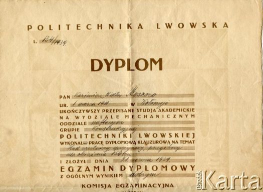Dokument z kolekcji Bartolome Estanislao Moszoro / Documento de la colección de Bartolome Estanislao Moszoro