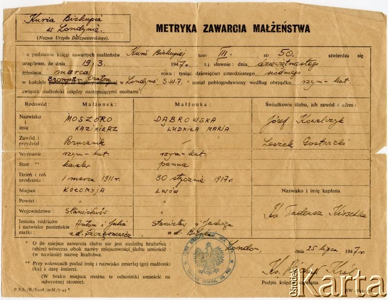 Dokument z kolekcji Bartolome Estanislao Moszoro / Documento de la colección de Bartolome Estanislao Moszoro