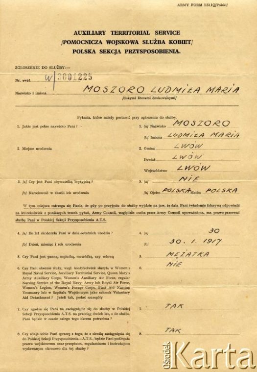 Dokument z kolekcji Bartolome Estanislao Moszoro / Documento de la colección de Bartolome Estanislao Moszoro