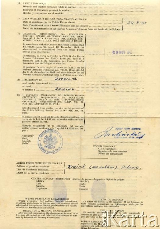 Dokument z kolekcji Bartolome Estanislao Moszoro / Documento de la colección de Bartolome Estanislao Moszoro