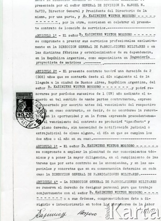 Dokument z kolekcji Bartolome Estanislao Moszoro / Documento de la colección de Bartolome Estanislao Moszoro
