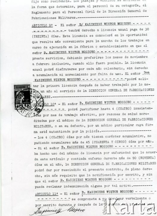 Dokument z kolekcji Bartolome Estanislao Moszoro / Documento de la colección de Bartolome Estanislao Moszoro