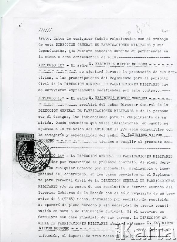 Dokument z kolekcji Bartolome Estanislao Moszoro / Documento de la colección de Bartolome Estanislao Moszoro