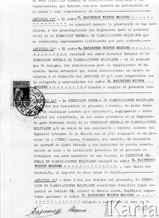 Dokument z kolekcji Bartolome Estanislao Moszoro / Documento de la colección de Bartolome Estanislao Moszoro