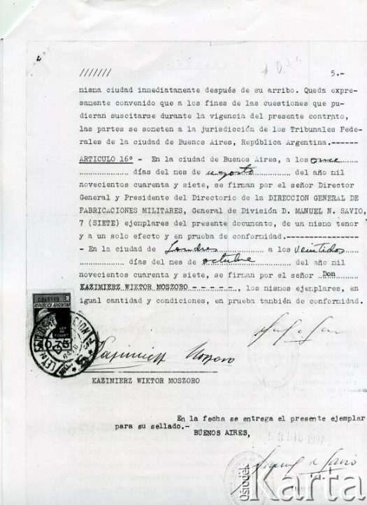 Dokument z kolekcji Bartolome Estanislao Moszoro / Documento de la colección de Bartolome Estanislao Moszoro