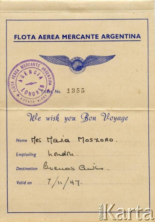 Dokument z kolekcji Bartolome Estanislao Moszoro / Documento de la colección de Bartolome Estanislao Moszoro