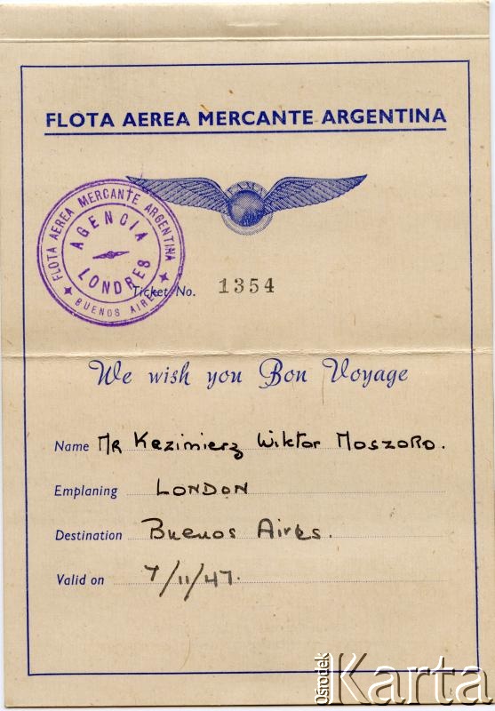 Dokument z kolekcji Bartolome Estanislao Moszoro / Documento de la colección de Bartolome Estanislao Moszoro