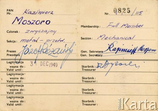 Dokument z kolekcji Bartolome Estanislao Moszoro / Documento de la colección de Bartolome Estanislao Moszoro