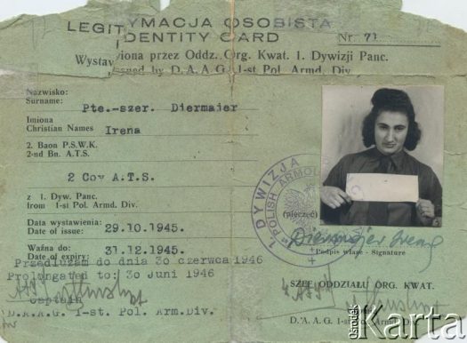 Dokument z kolekcji Ireny Kaniak / Documento de la colección de Irena Kaniak