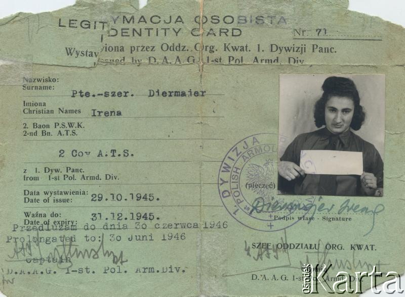 Dokument z kolekcji Ireny Kaniak / Documento de la colección de Irena Kaniak