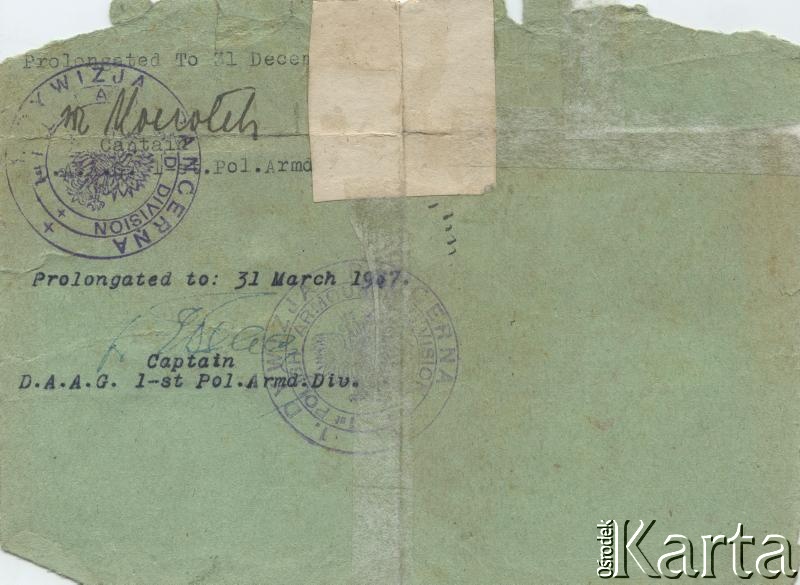 Dokument z kolekcji Ireny Kaniak / Documento de la colección de Irena Kaniak