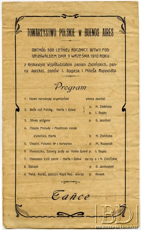 Dokument z kolekcji Bolesława Schreibera / Documento de la colección de Bolesław Schreiber