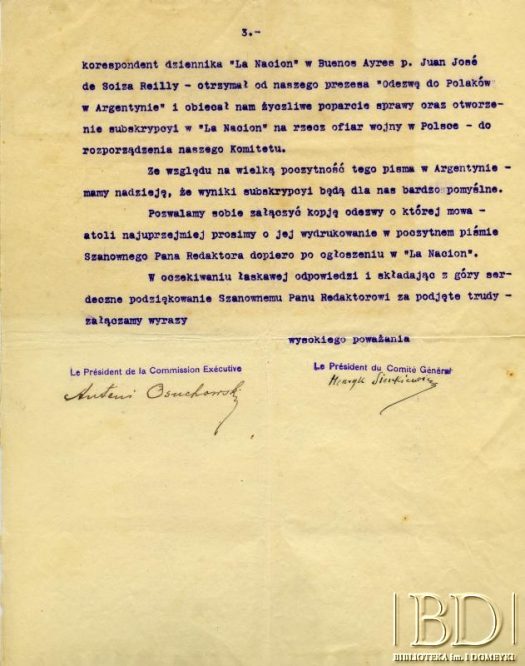 Dokument z kolekcji Bolesława Schreibera / Documento de la colección de Bolesław Schreiber