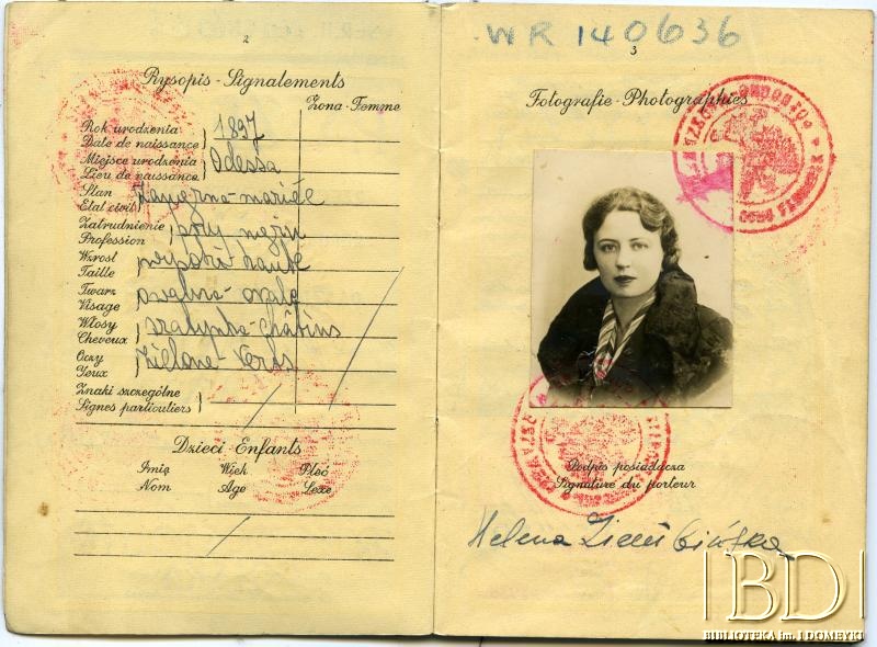 Dokument z kolekcji Heleny Ziembińskiej / Documento de la colección de Helena Ziembińska