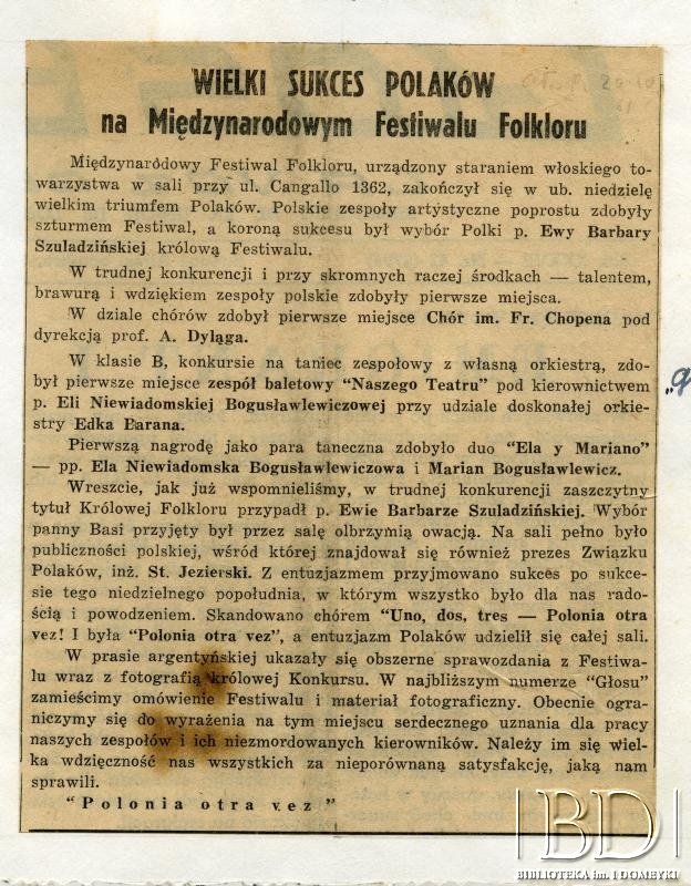 Fotografia z kolekcji Towarzystwa Śpiewaczego im. F. Chopina / Fotografía de la colección: Asociación de Cantantes Fryderyk Chopin