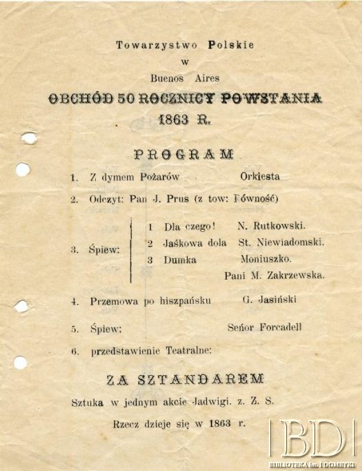 Dokument z kolekcji Towarzystwo Wolna Polska /  Documento de la colección de la Asociación Polonia Libre