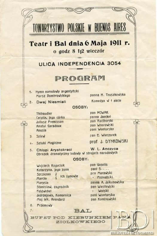 Dokument z kolekcji Towarzystwo Wolna Polska /  Documento de la colección de la Asociación Polonia Libre