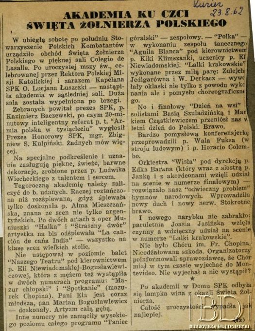 Dokument z kolekcji zespołu tanecznego „Nasz Balet” / Documento de la colección del conjunto de baile „Nasz Balet”