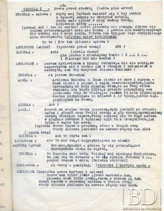 Dokument ze zbiorów Teatru Kukiełkowego Baj-Baju / Documento de la colección del Teatro de Títeres Baj-Baju