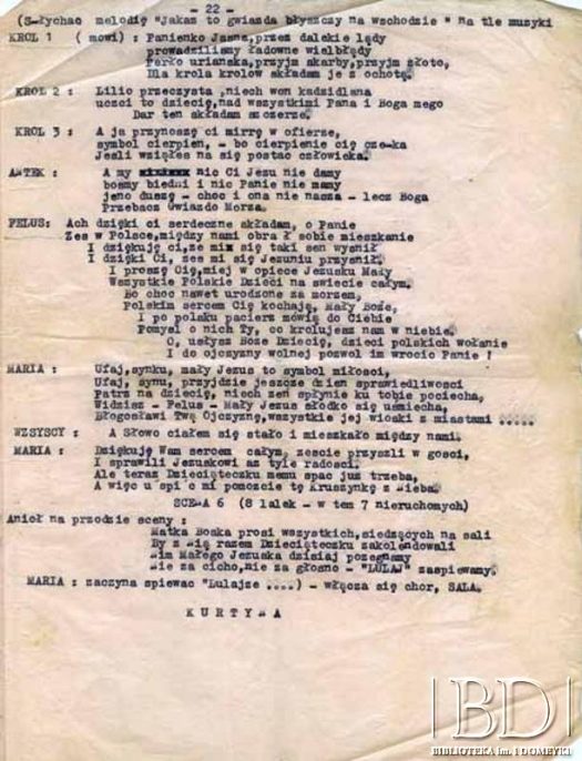 Dokument ze zbiorów Teatru Kukiełkowego Baj-Baju / Documento de la colección del Teatro de Títeres Baj-Baju