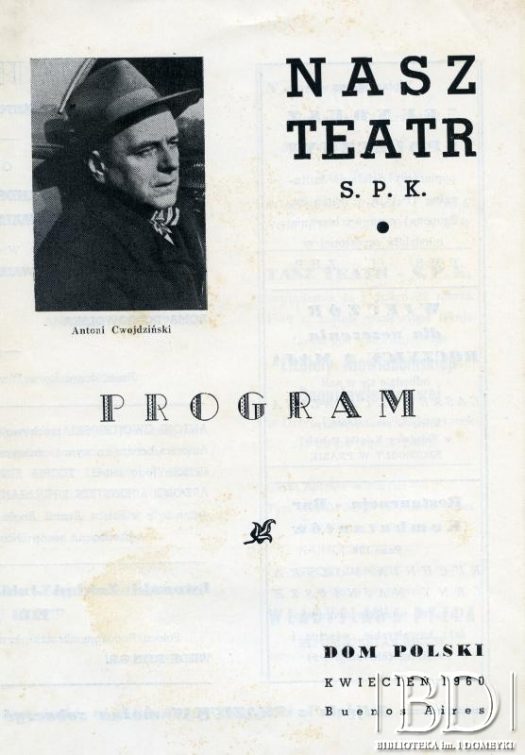 Dokument ze zbiorów Naszego Teatru / Documento de la colección de Nuestro Teatro