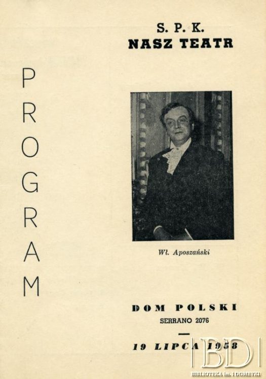 Dokument ze zbiorów Naszego Teatru / Documento de la colección de Nuestro Teatro