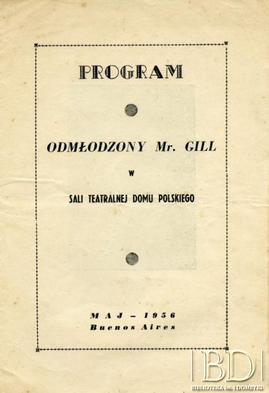 Dokument ze zbiorów Naszego Teatru / Documento de la colección de Nuestro Teatro